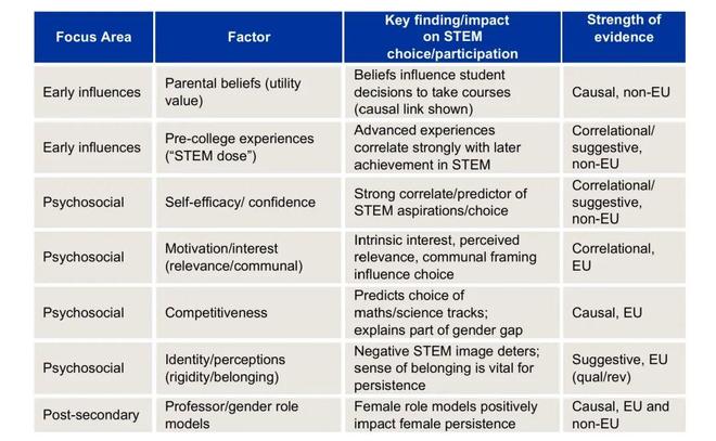 参与的因素及有效干预策略报告开元棋牌欧盟发布影响STEM(图2)